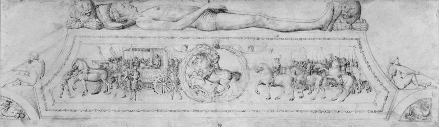 Grab eines Prinzen, aus dem Album von Jacopo Bellini (Feder und braune Tinte und Metallspitze auf Pergament)